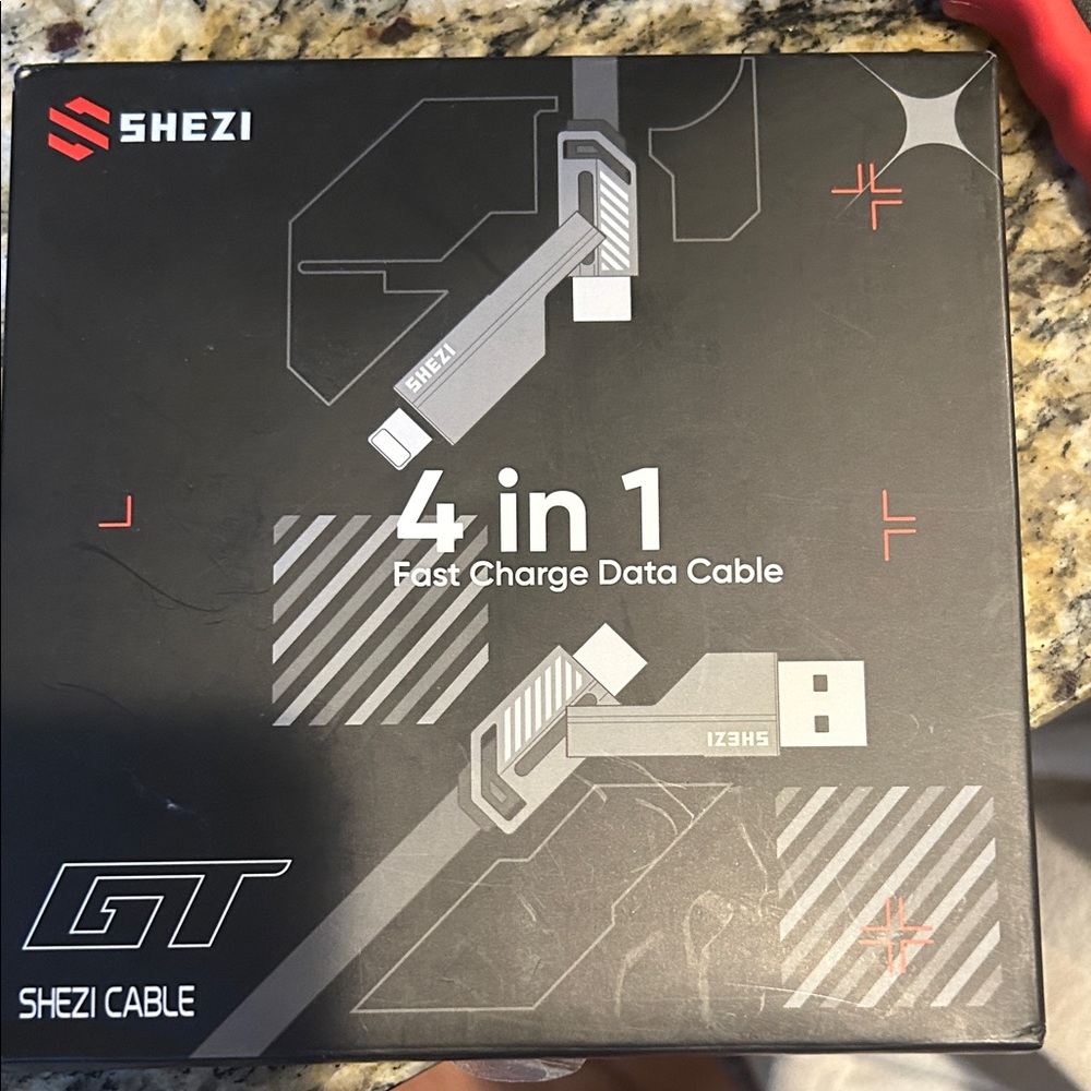 4-in-1 Fast Charge Data Cable - Black